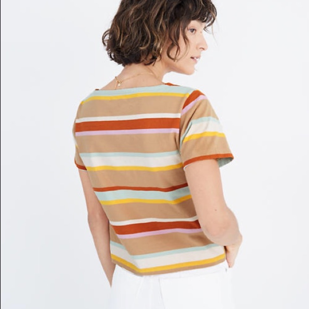 Madewell Stripe Boxy T-shirt - Picture 2 of 4